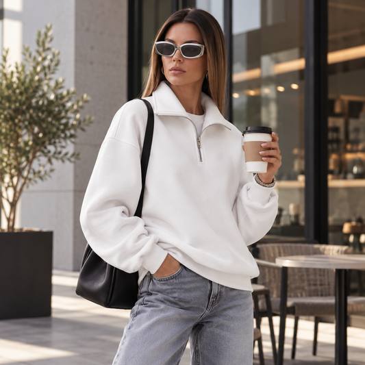 Elaris Oversized Half-Zip Sweatshirt
