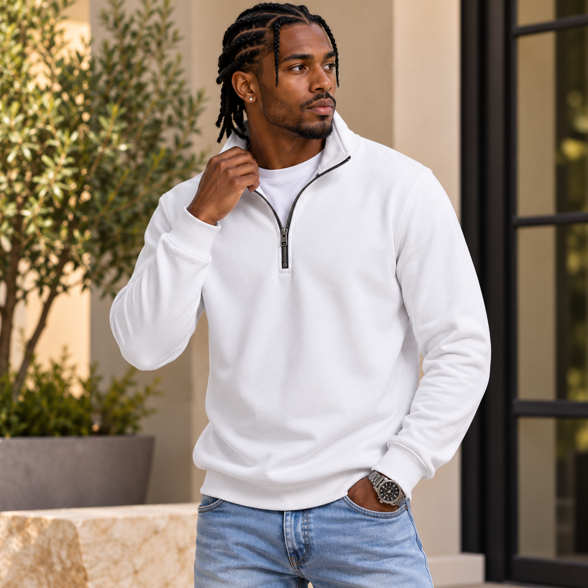 Men's Quarter-Zip Knit