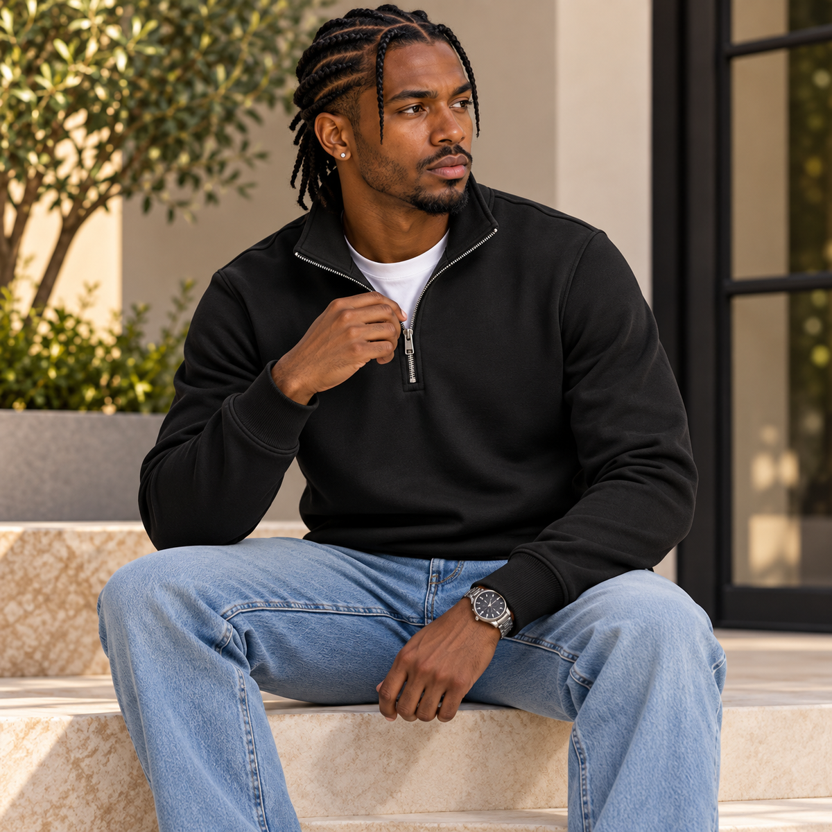 Men's Quarter-Zip Knit