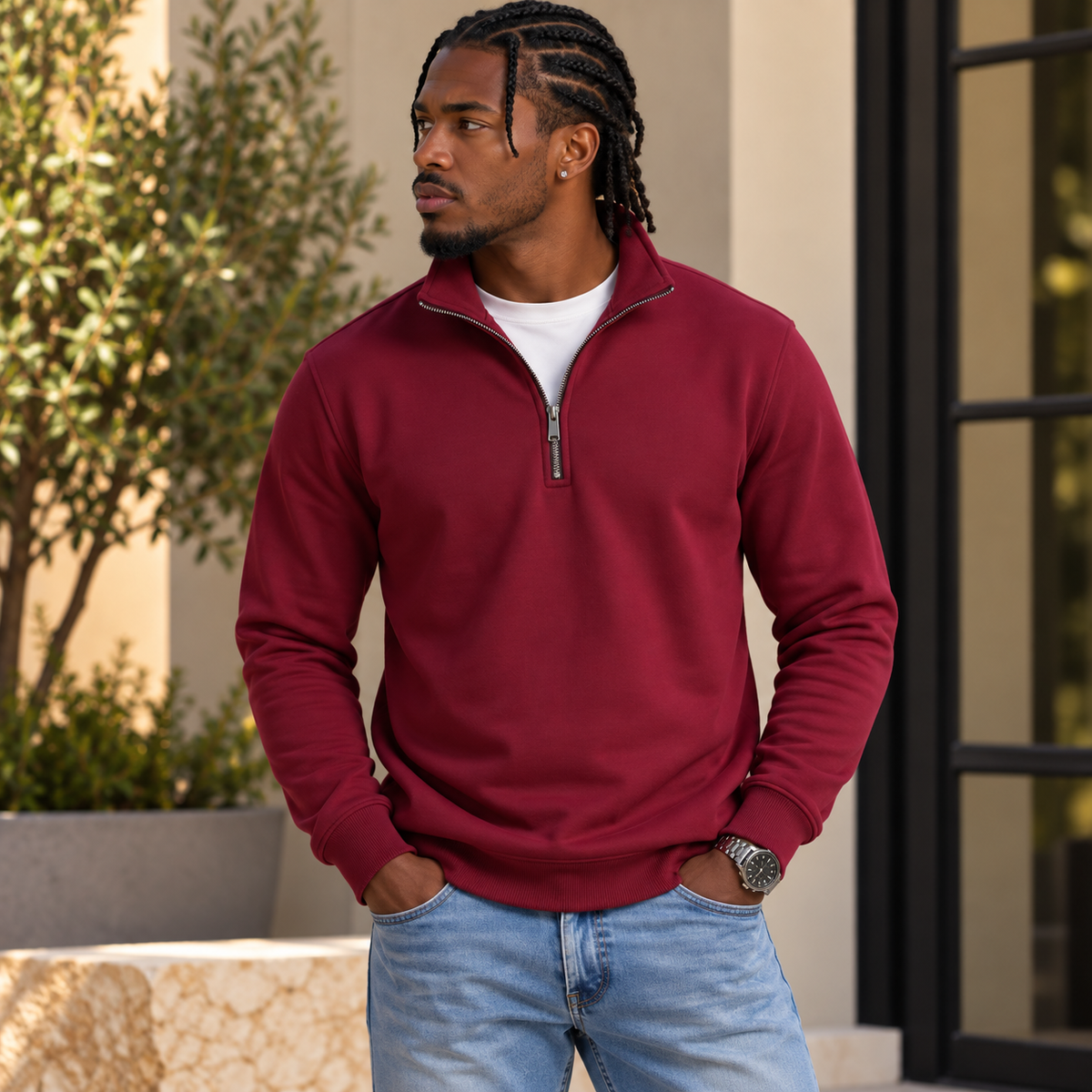 Men's Quarter-Zip Knit