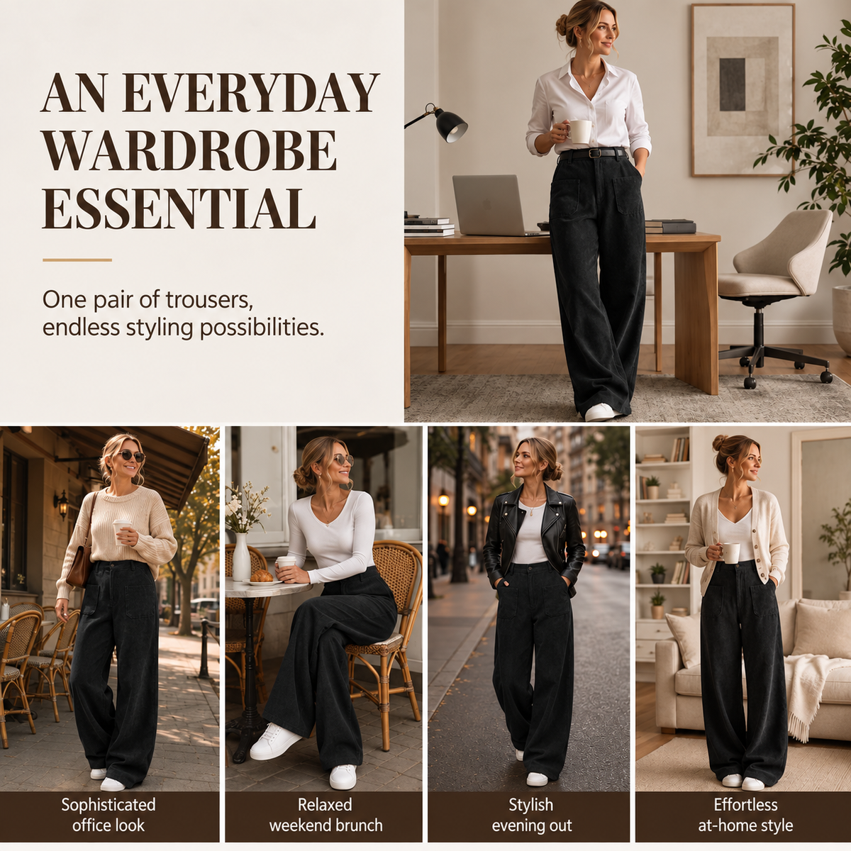 Luna Wide-Leg Trousers
